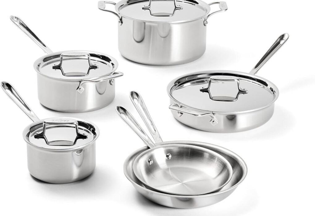 Test & Avis All-Clad D5® Stainless Steel Core 10 Piece Cookware Set- Made in USA- The Upgrade for Supremely Even Heat- Includes Frying Pans, Saucepan, Sautépan, Stockpot -Oven Safe & Induction Compatible