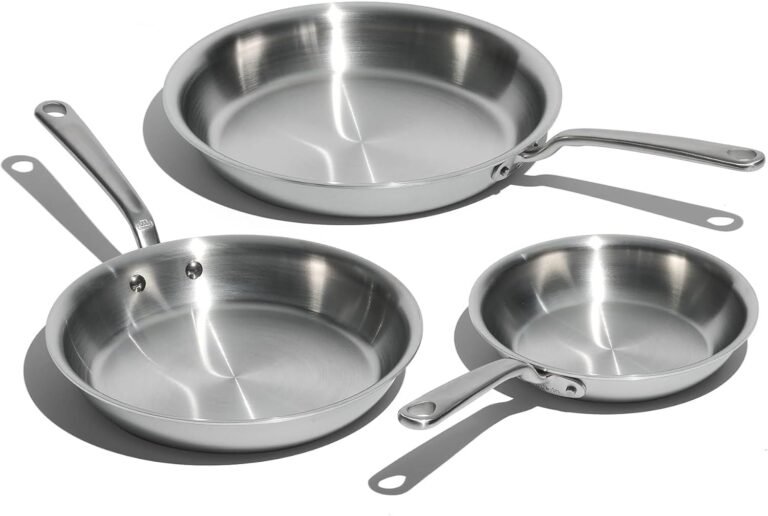 Test & Avis Made In Cookware - 3-Piece (Includes 8",10",12") Stainless Frying Pan Set - 5 Ply Stainless Clad - Professional Cookware - Crafted in Italy - Induction Compatible