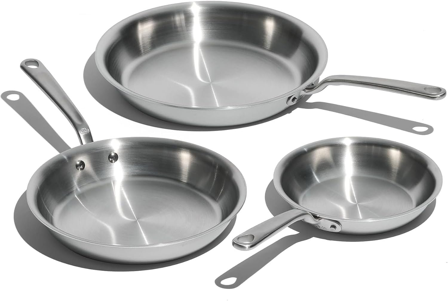 Test & Avis Made In Cookware - 3-Piece (Includes 8",10",12") Stainless Frying Pan Set - 5 Ply Stainless Clad - Professional Cookware - Crafted in Italy - Induction Compatible